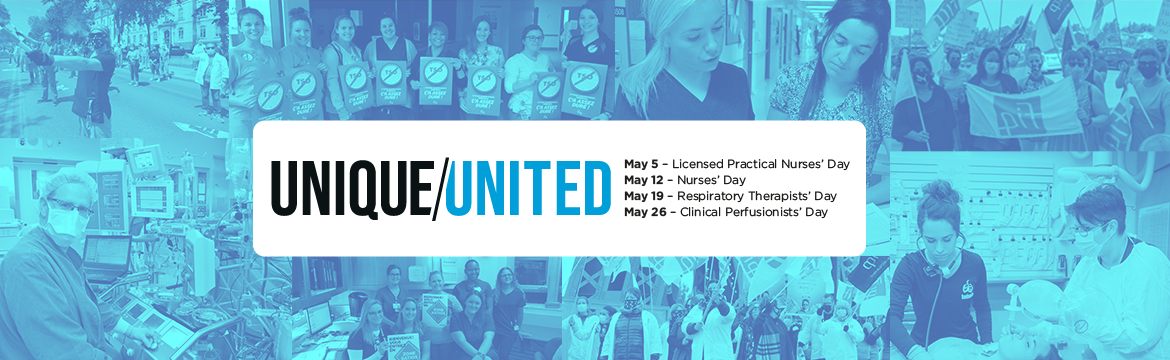 Mois des professionnelles en soins 2022 – Unique/United – Web site Banner