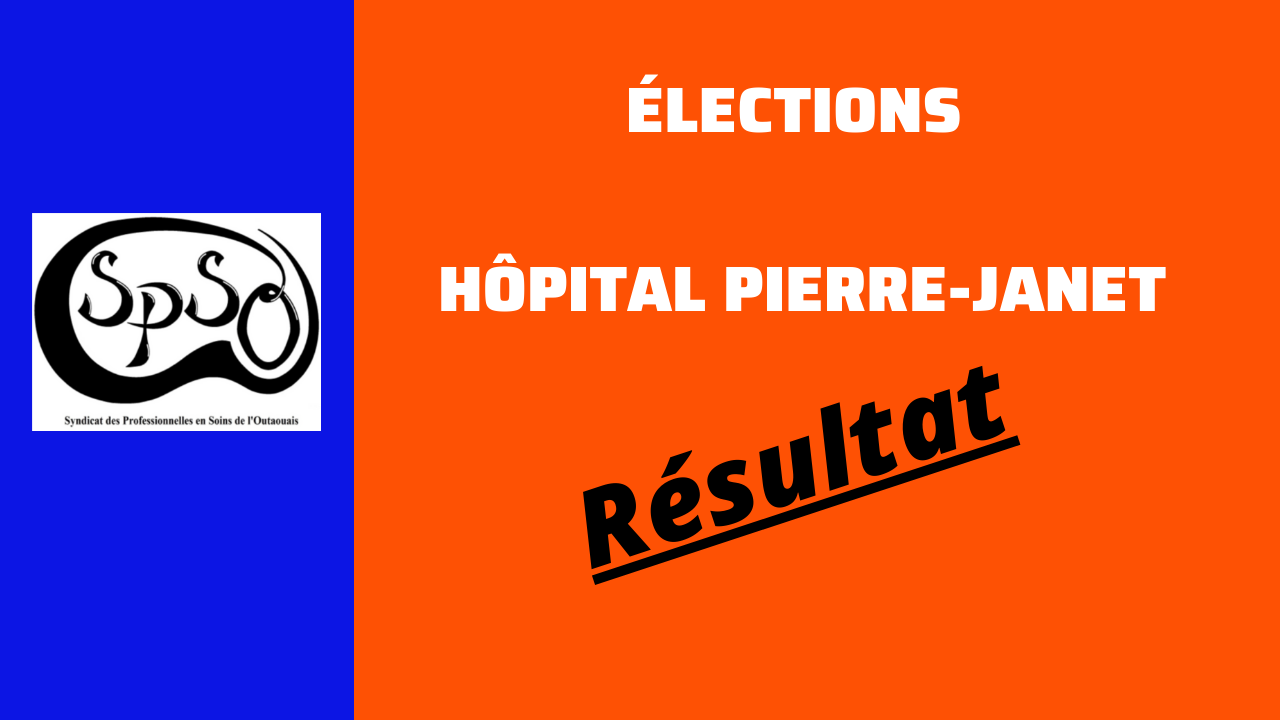Résultat d’élection – Hôpital Pierre-Janet