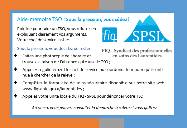 Le FIQ – SPSL met des outils à la disposition de ses membres pour le TSO