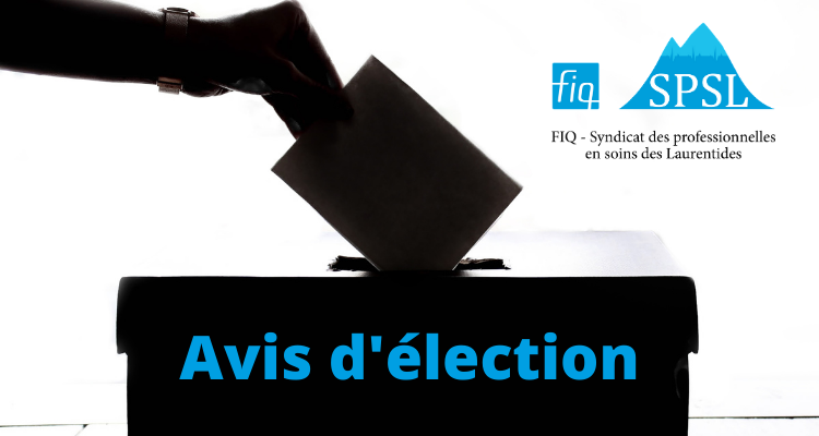 AVIS D’ÉLECTION : Comité élection